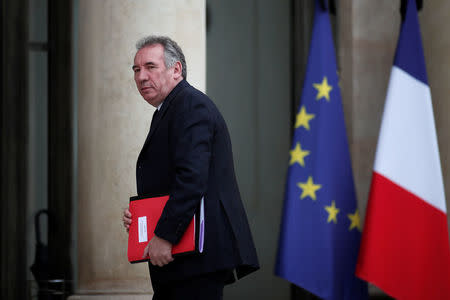 French Justice minister Francois Bayrou arrives at the Elysee Palace in Paris, France, May 24, 2017. REUTERS/Benoit Tessier