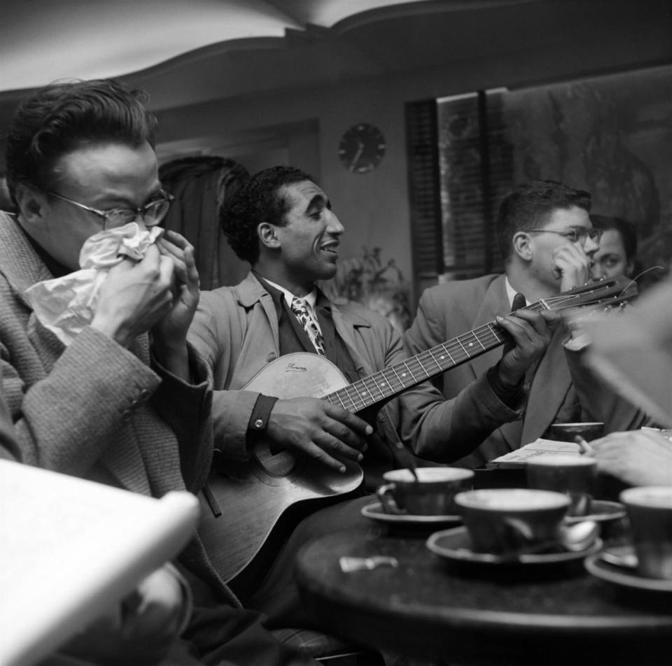 <div class="inline-image__caption"><p>"Parisian cafe in Paris, France in the 1950s - Inside Parisian cafe Le Tournon in Saint Germain des Pres."</p></div> <div class="inline-image__credit">Dominique Berretty/Getty</div>