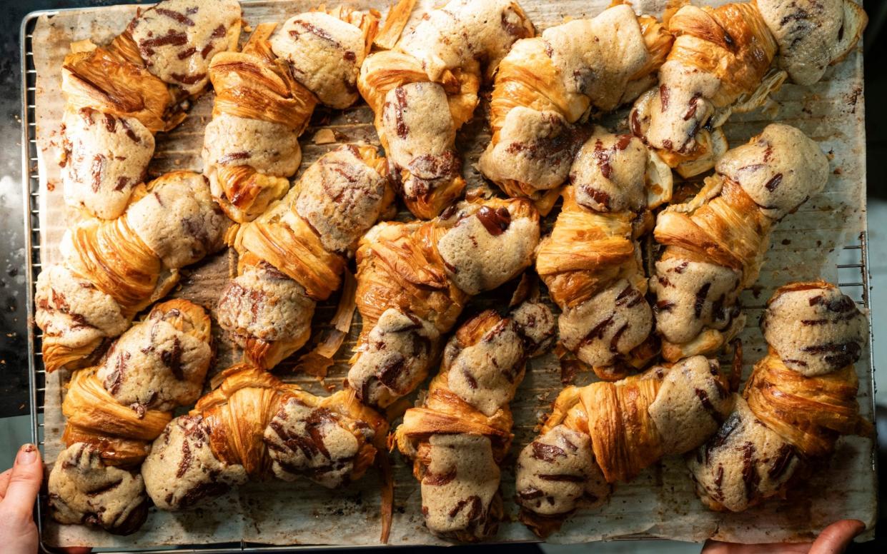 A tray of crookies