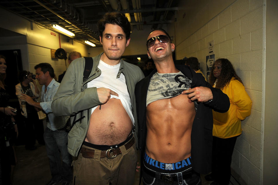 John Mayer and Mike 'The Situation' Sorrentino, 2010