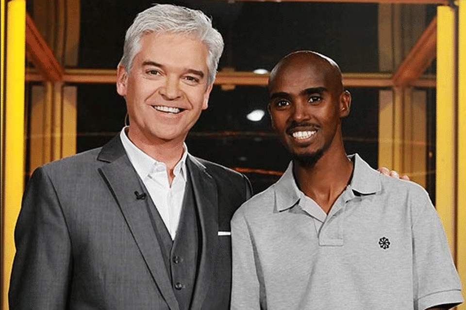 Mo Farah, right, managed to beat The Cube on a previous celebrity edition of the show (ITV)