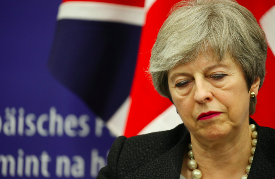 <em>Mrs May’s authority has been dealt a severe blow after a series of Brexit defeats (Getty)</em>