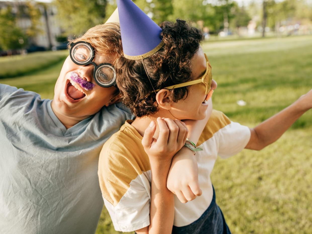 Kids having fun on birthday party