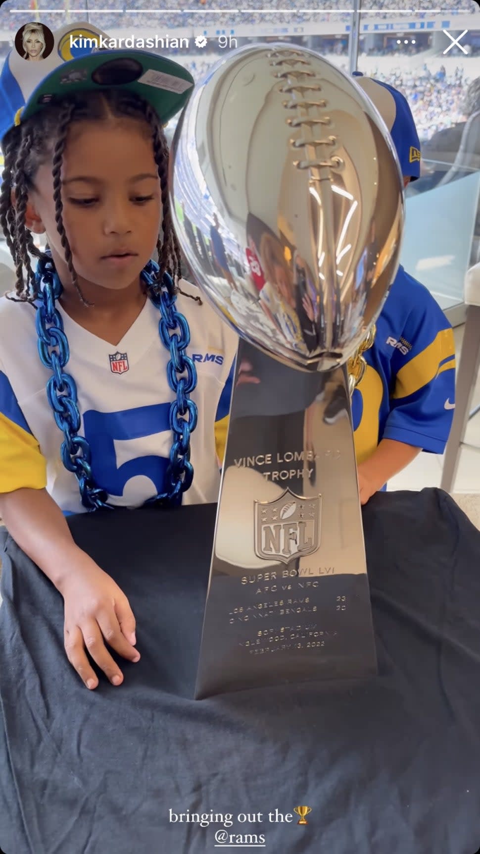 Kim Kardashian Saint Rams Trophy