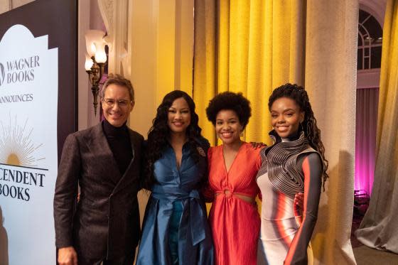 From left: Eric McCormack, Garcelle Beauvais, Sinclair Daniel, and Ashleigh Murray in <i>The Other Black Girl</i><span class="copyright">Wilford Harwood—Hulu</span>