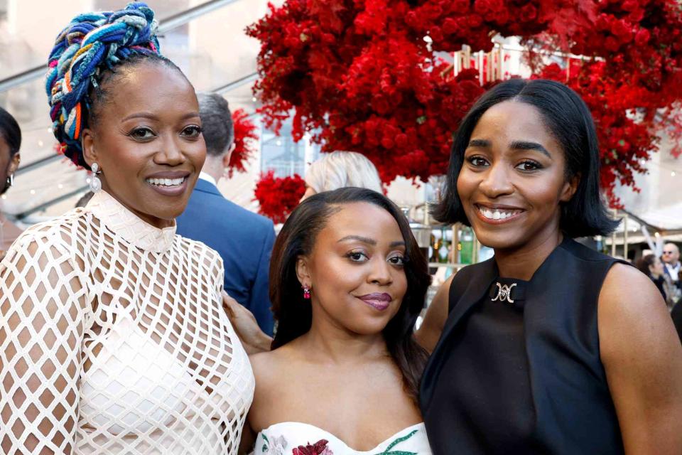 <p>Frazer Harrison/Getty</p> Erika Alexander, Quinta Brunson and Ayo Edebiri