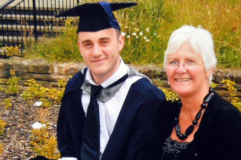 Robert Hart with his mum Elaine