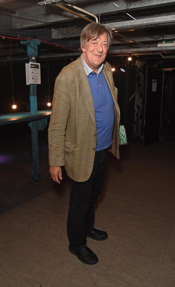 Stephen Fry attends the press night after party for “Bare: A Pop Opera” at The Vaults on June 26, 2019 in London, England (Getty Images)