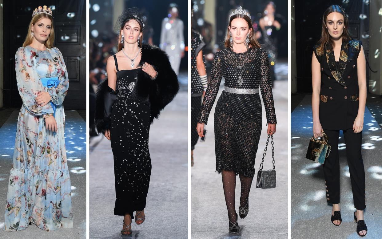 Diese royalen Models liefen bei der Fashion Week in Mailand für das Label Dolce & Gabbana. (Bilder: Getty Images)