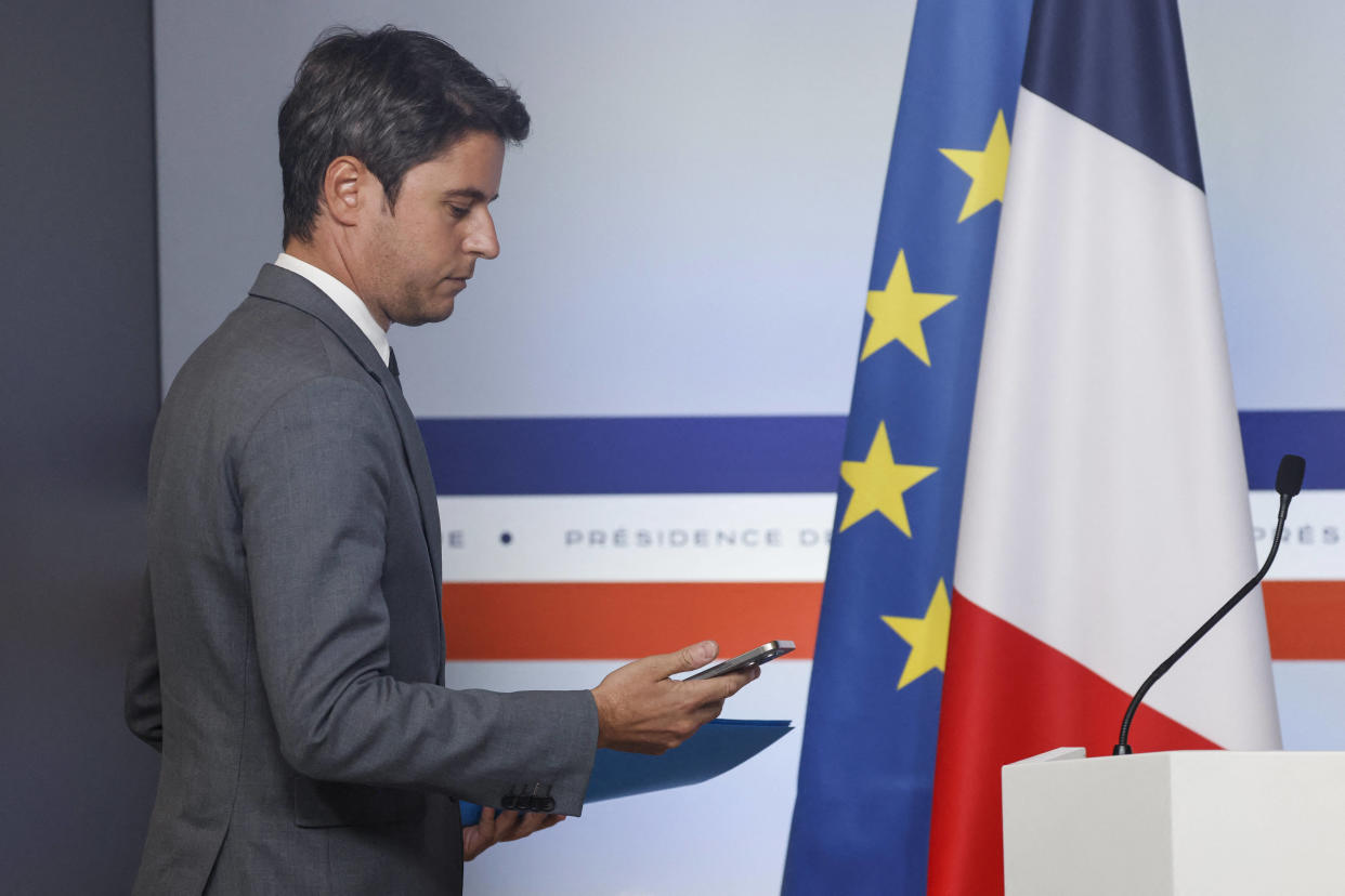 Avec cette loi, les trublions de Liot espèrent faire capoter une réforme emblématique de la Macronie (photo de Gabriel Attal prise en mai 2024)