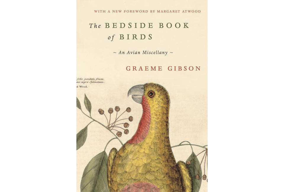 This cover image released by Doubleday shows “The Bedside Book of Birds: An Avian Miscellany,” an illustrated compilation of folktales, poems, fiction and nonfiction by Graeme Gibson. (Doubleday via AP)