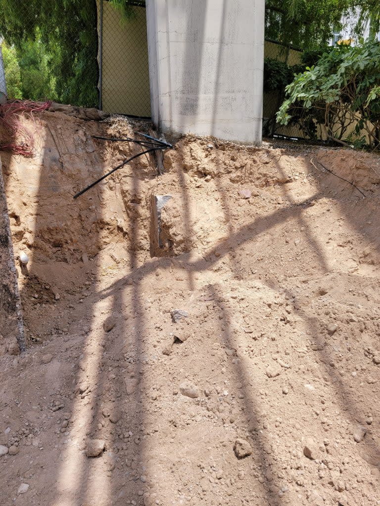 On June 15, Boring company workers exposed the base of a column that supports the Las Vegas Monorail.