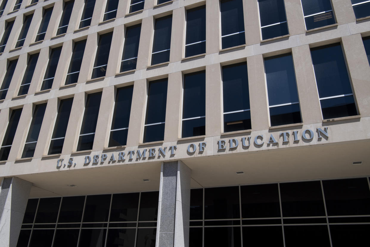 UNITED STATES - JULY 13: The U.S. Department of Education building is pictured in Washington on Monday, July 13, 2020. (Photo by Caroline Brehman/CQ-Roll Call, Inc via Getty Images)