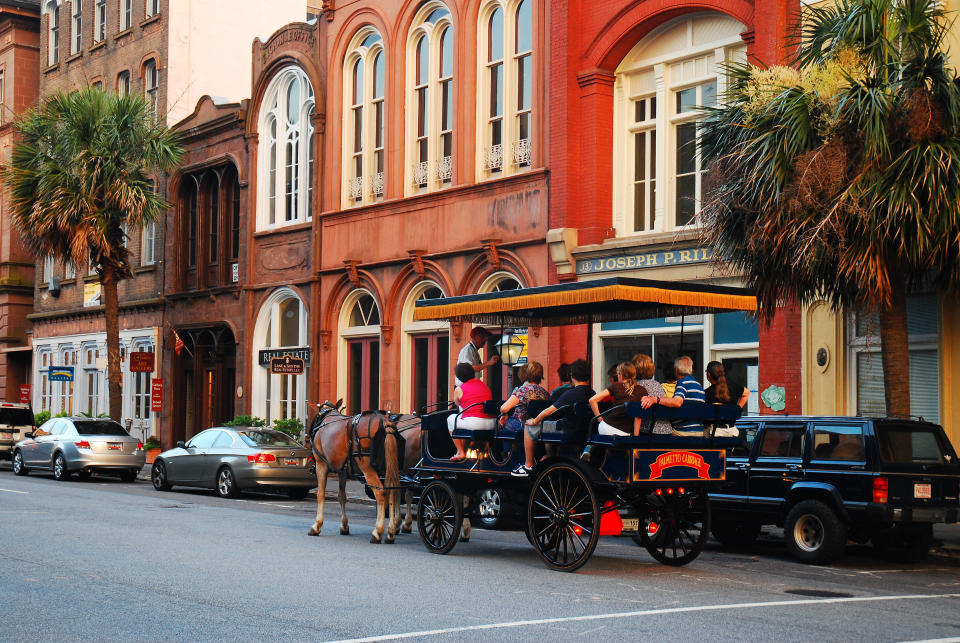 Charleston is one of the South's most popular cities for good reason:&nbsp;Its&nbsp;epic food scene, charming landscape and rich history make for a great getaway. Take a <a href="https://www.classiccarriage.com/" target="_blank">carriage tour</a> or&nbsp;check out an old plantation. Then get dressed for a night on the town. The city's nightlife is bustling, featuring live music, posh clubs, comedy shows and craft drinks.