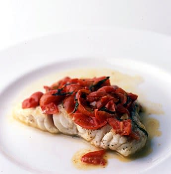 Grouper with Tomato and Basil