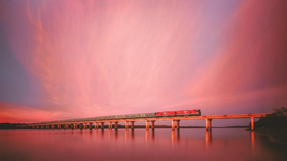 The Ghan crossing the Elizabeth River