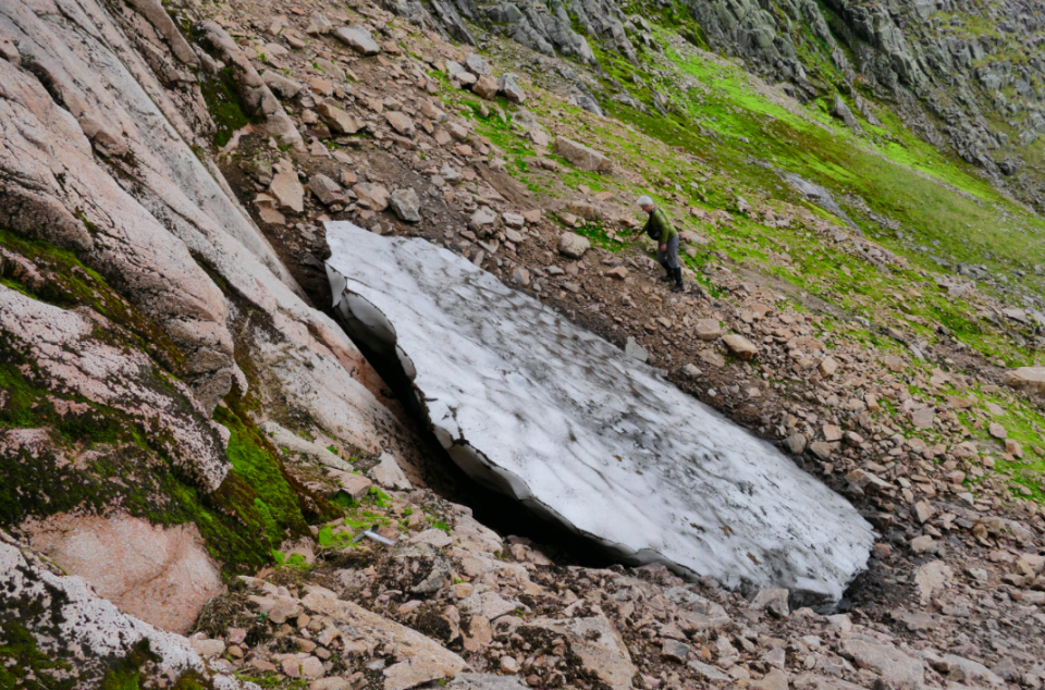 <em>The snow patch is nicknamed the Sphinx (SWNS)</em>