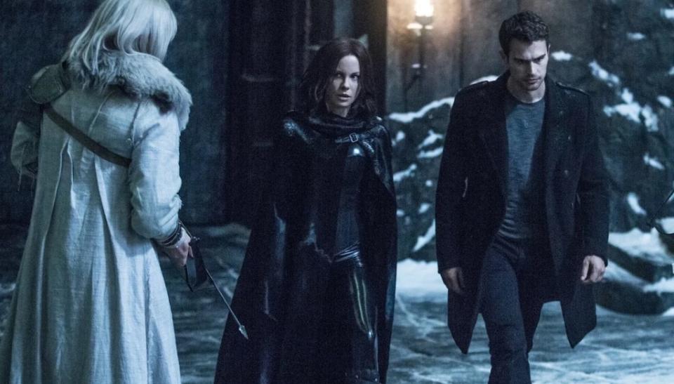 Kate Beckinsale and Theo James in “Underworld: Blood Wars” (Screen Gems)
