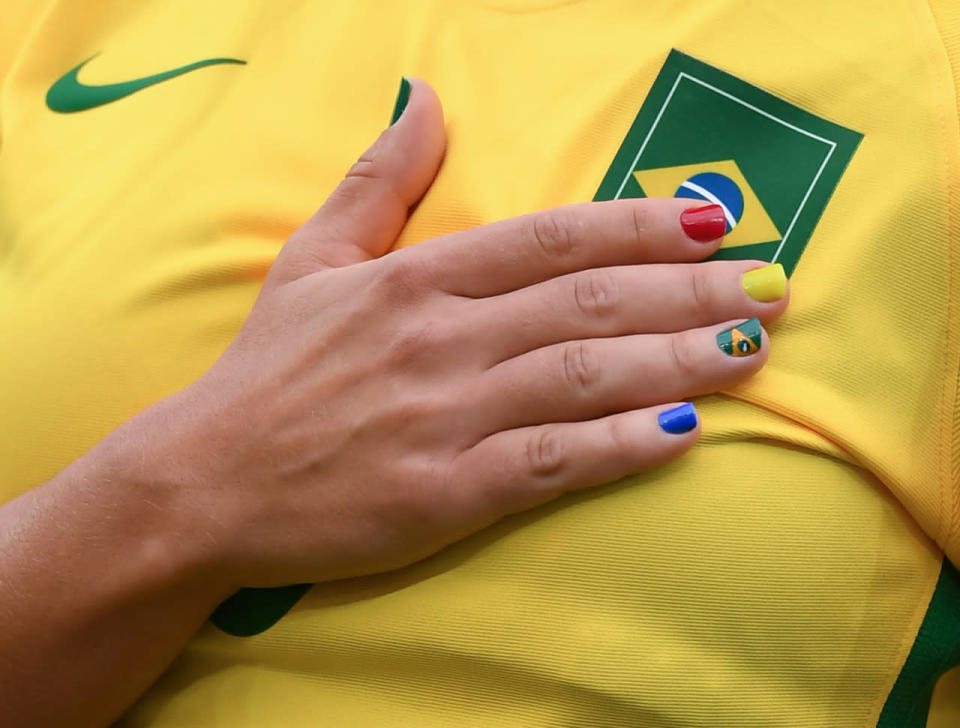 Brazilian Olympic Nail Art