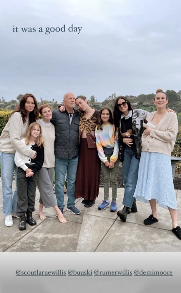 Bruce Willis, Rumer Willis, Emma Heming, family, Instagram story