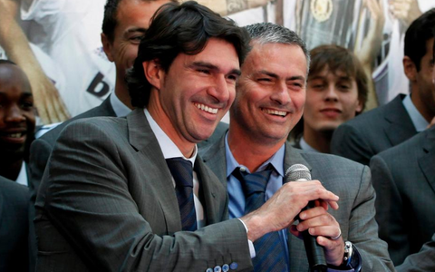 Jose Mourinho and Aitor Karanka - Credit: AP 