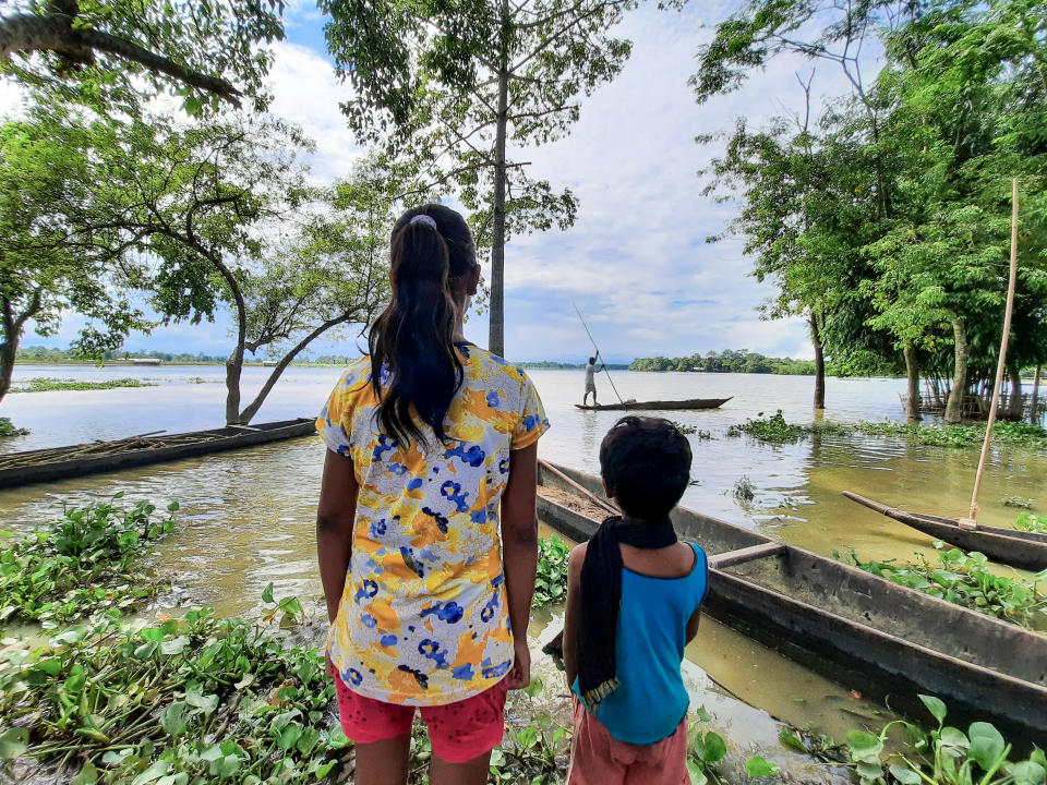 People Affected By Flood In Assam