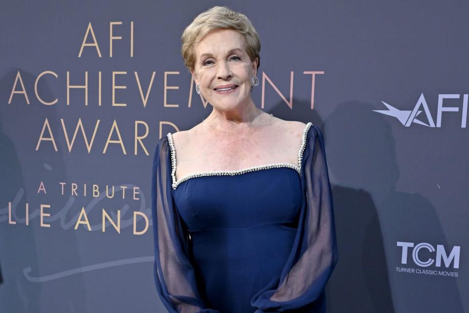 HOLLYWOOD, CALIFORNIA - JUNE 09: Julie Andrews attends the 48th AFI Life Achievement Award Gala Tribute celebrating Julie Andrews at Dolby Theatre on June 09, 2022 in Hollywood, California. (Photo by Axelle/Bauer-Griffin/FilmMagic)