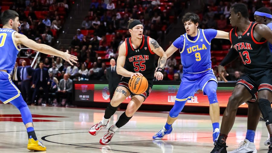 Utah Runnin’ Utes vs. UCLA Bruins at Jon M. Huntsman Center in Salt Lake City, UT on Thursday, January 11, 2024. Bryan Byerly