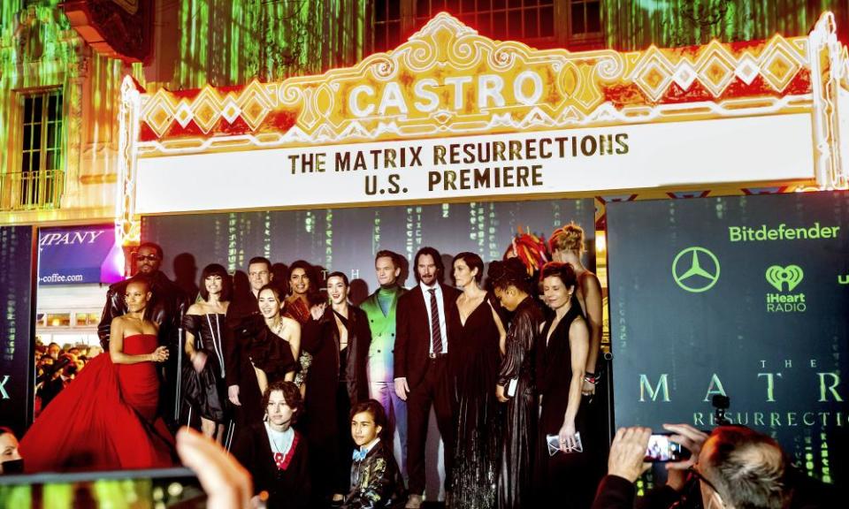 cast stands outside castro