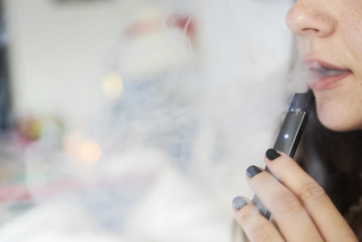 The percentage of high-school-age children who said they used e-cigarettes in the past 30-days rose by 78% between 2017 and 2018, while the use among middle-school kids rose 50%. (Photo: Gabby Jones/Bloomberg)