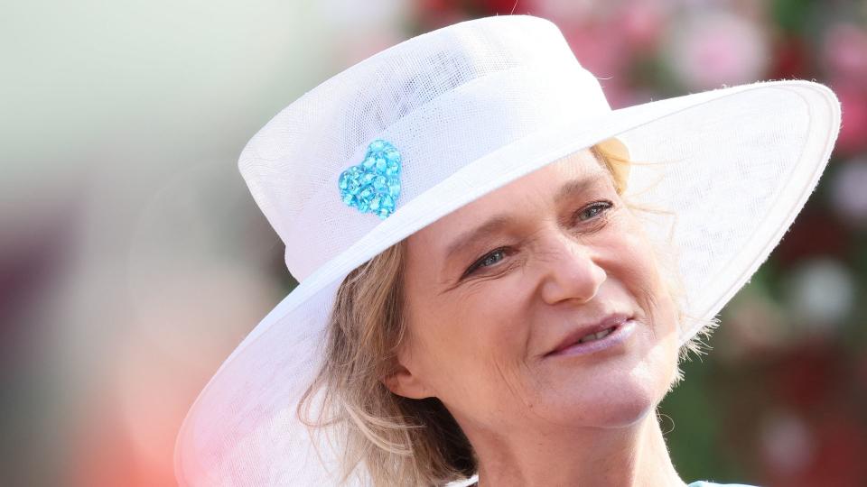 Princess Delphine of Belgium attends the military and civilian parade on the Belgian National Day, in Brussels, on July 21, 2023. 