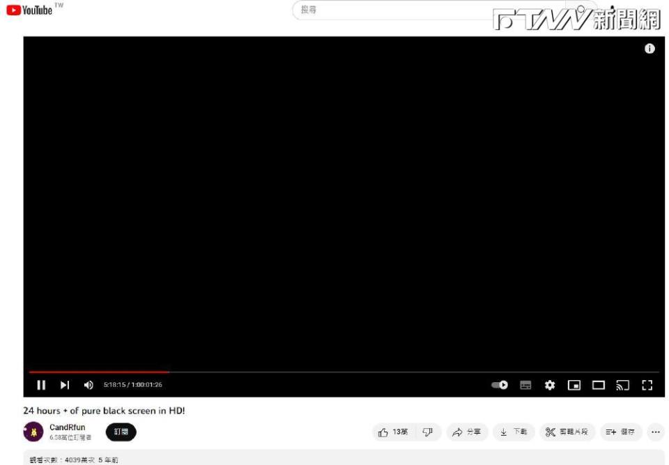 一個YouTuber上傳的「全黑影片」，竟締造破千萬點閱次數。（圖／翻攝YouTube）