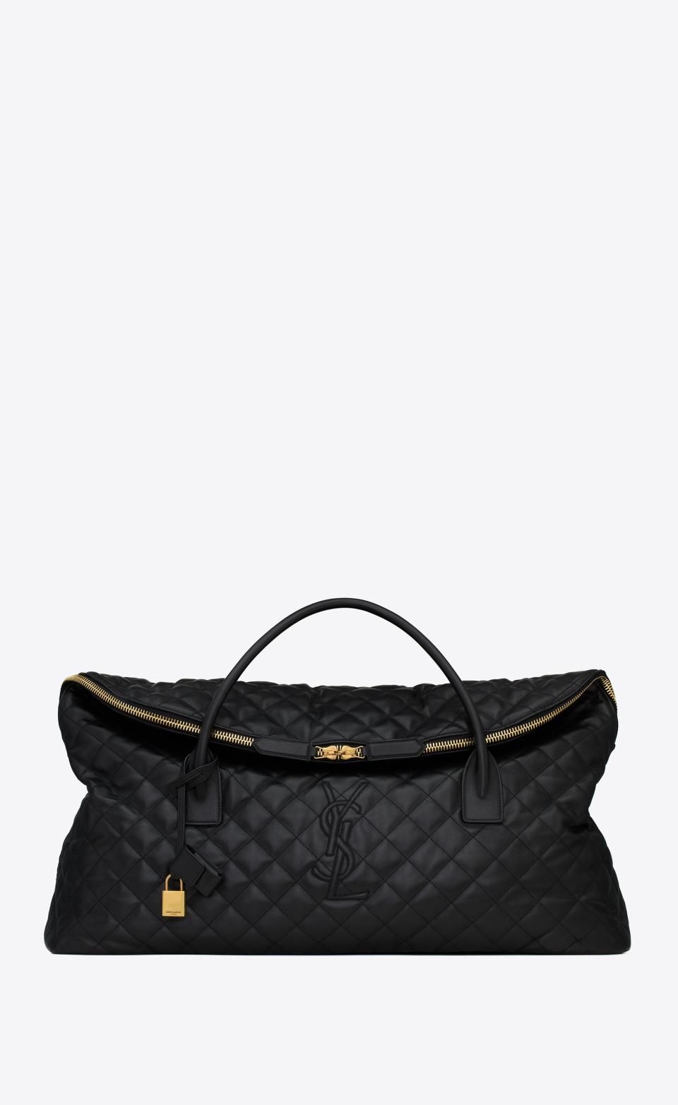 <p><a href="https://www.ysl.com/en-us/es-giant-travel-bag-in-quilted-leather-812857241.html" rel="nofollow noopener" target="_blank" data-ylk="slk:Shop Now;elm:context_link;itc:0;sec:content-canvas" class="link ">Shop Now</a></p><p>es giant travel bag in quilted leather</p><p>$4700.00</p><p>ysl.com</p><span class="copyright">Saint Laurent</span>