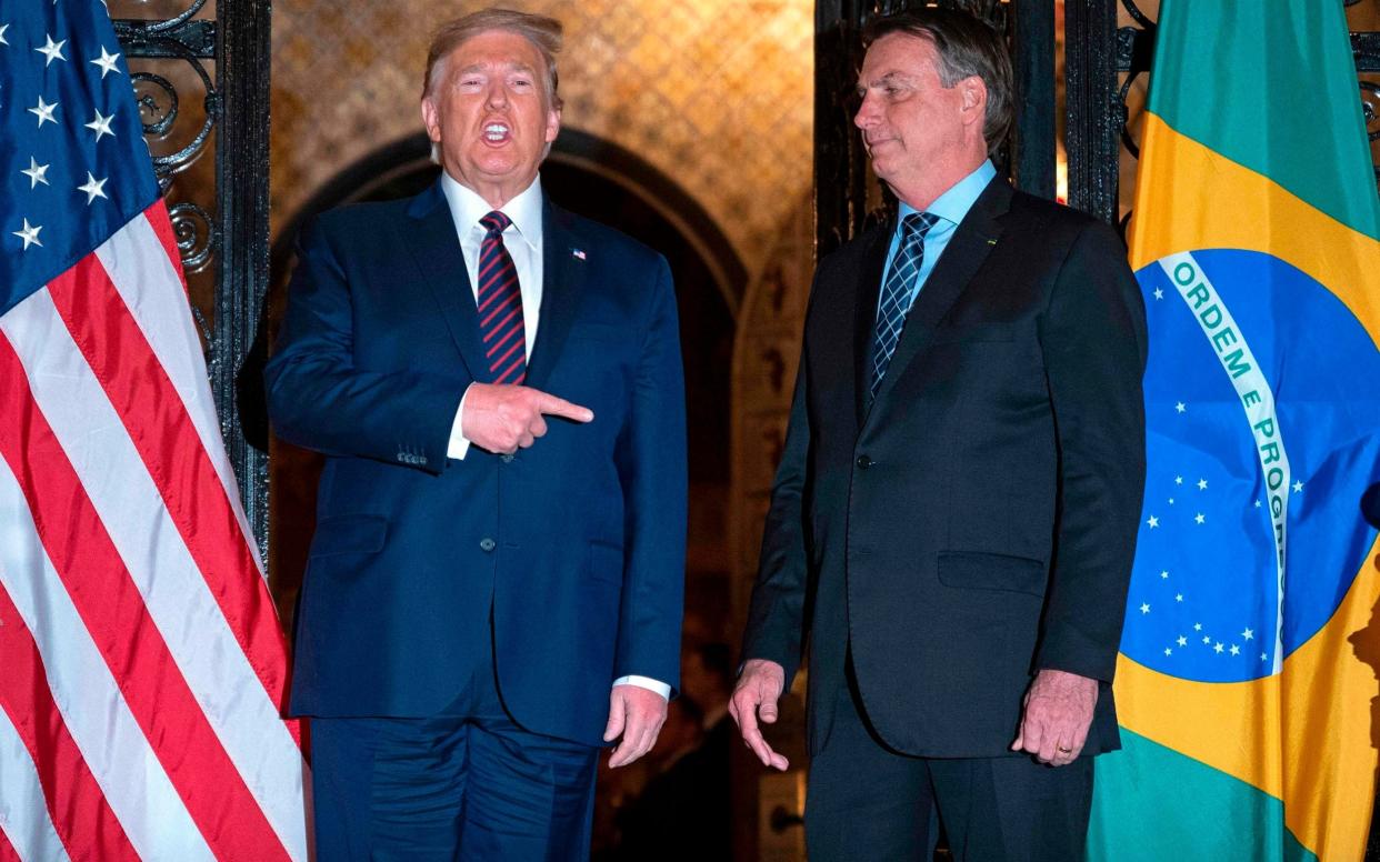 US President Donald Trump and Brazilian President Jair Bolsonaro - AFP