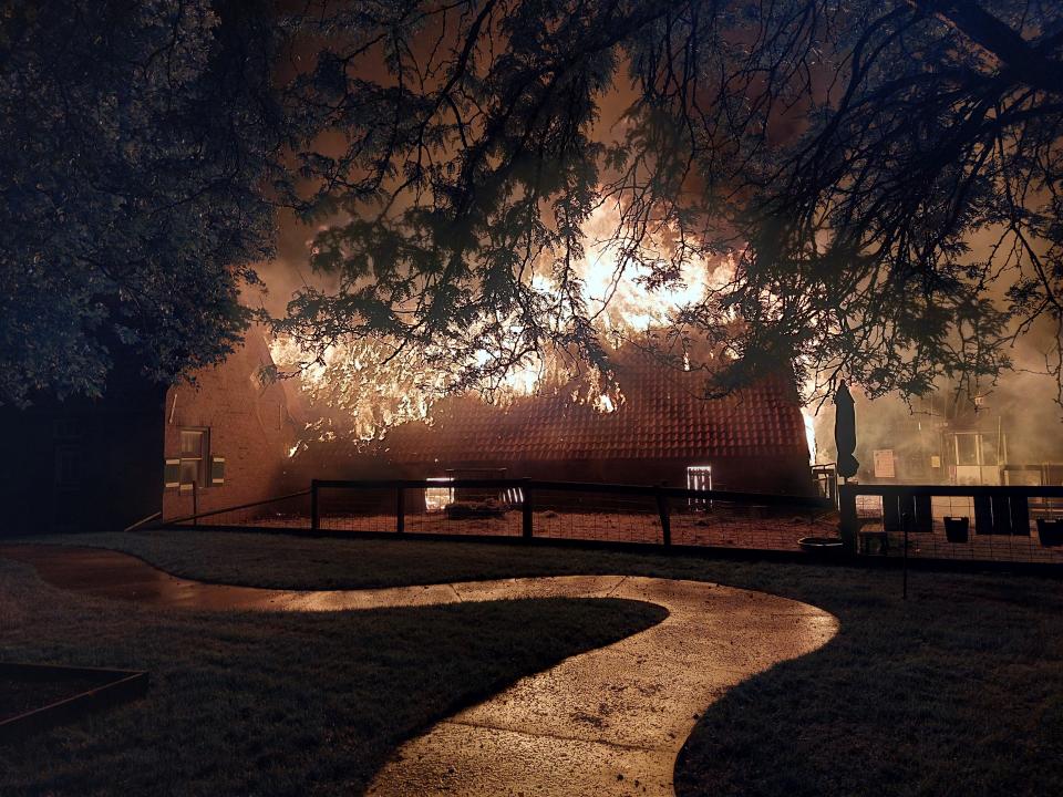 In June, a fully involved overnight fire destroyed the petting barn at Nelis' Dutch Village.