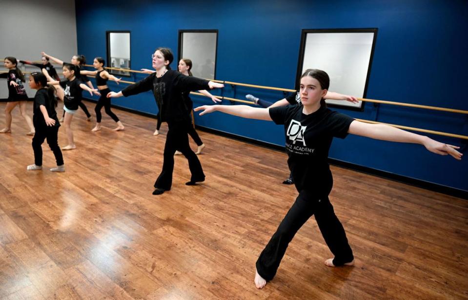 The competition team practices at the Dance Academy of State College in the Nittany Mall on Thursday, Feb. 22, 2024.