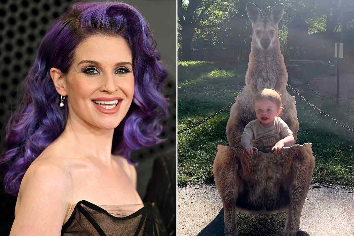 Kelly Osbourne shows her son Sidney “partying with the animals” on a family trip to the zoo