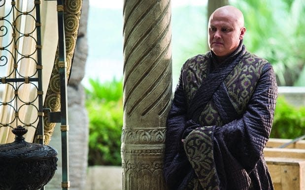 Conleth Hill as Varys in Game of Thrones - ?2015 Home Box Office, Inc. All rights reserved. HBO? and all related programs are the property of Home Box Office, Inc.