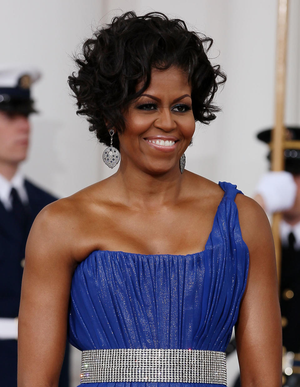 Cinco años antes, el 19 de mayo de 2010, sus rizos también protagonizaron el peinado que escogió para acudir a una cena de estado en la Casa Blanca. (Foto: Mark Wilson / Getty Images)