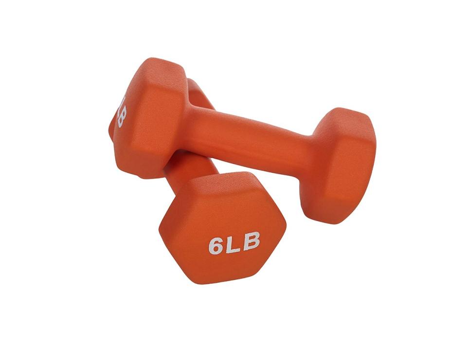 AmazonBasics Neoprene Dumbbell Pairs and Sets with Stands, $14