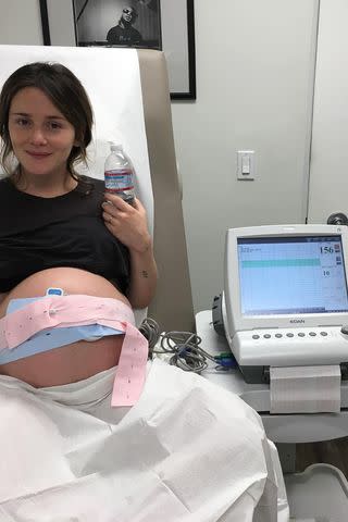 <p>Addison Timlin White/Instagram</p> Addison Timlin while pregnant with her daughter Ezer, in a photo she shared in Ezer's 5th birthday post.