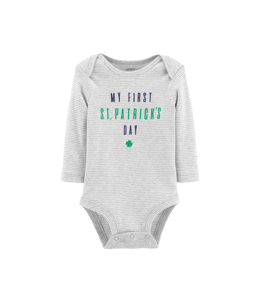 Carter’s Baby Boy “My First St. Patrick’s Day” Striped Bodysuit (Photo: Kohl’s)