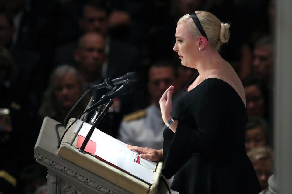 6) Meghan McCain delivers a eulogy for her father.