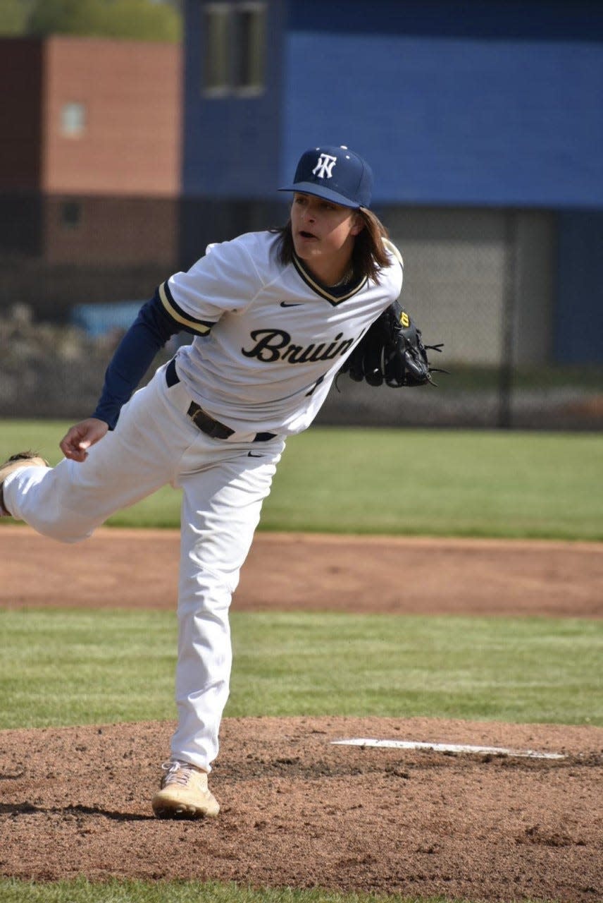 Tri-West pitcher Isaac Pierson is back pitching four months after tearing his ACL