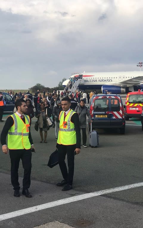 One passenger claimed a 'direct threat' had been made to the plane  - Credit: @jsa/PA Wire