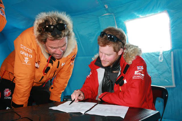 <p>WWTW via Getty</p> Dominic West and Prince Harry in 2013