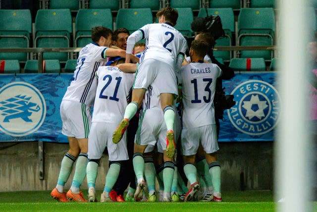 Northern Ireland celebrate a goal