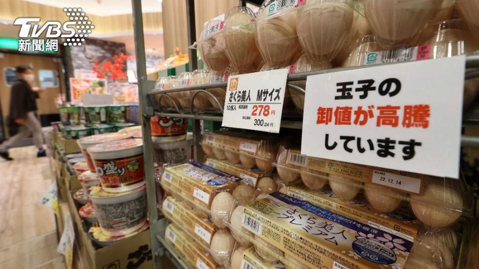 因禽流感肆虐、飼料成本飆升，日本雞蛋價格居高不下。（圖／達志影像美聯社）