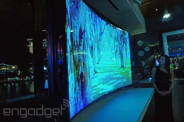 Samsung's 105-inch curved UHD TV and 85-inch bendable screen hit retail  this year