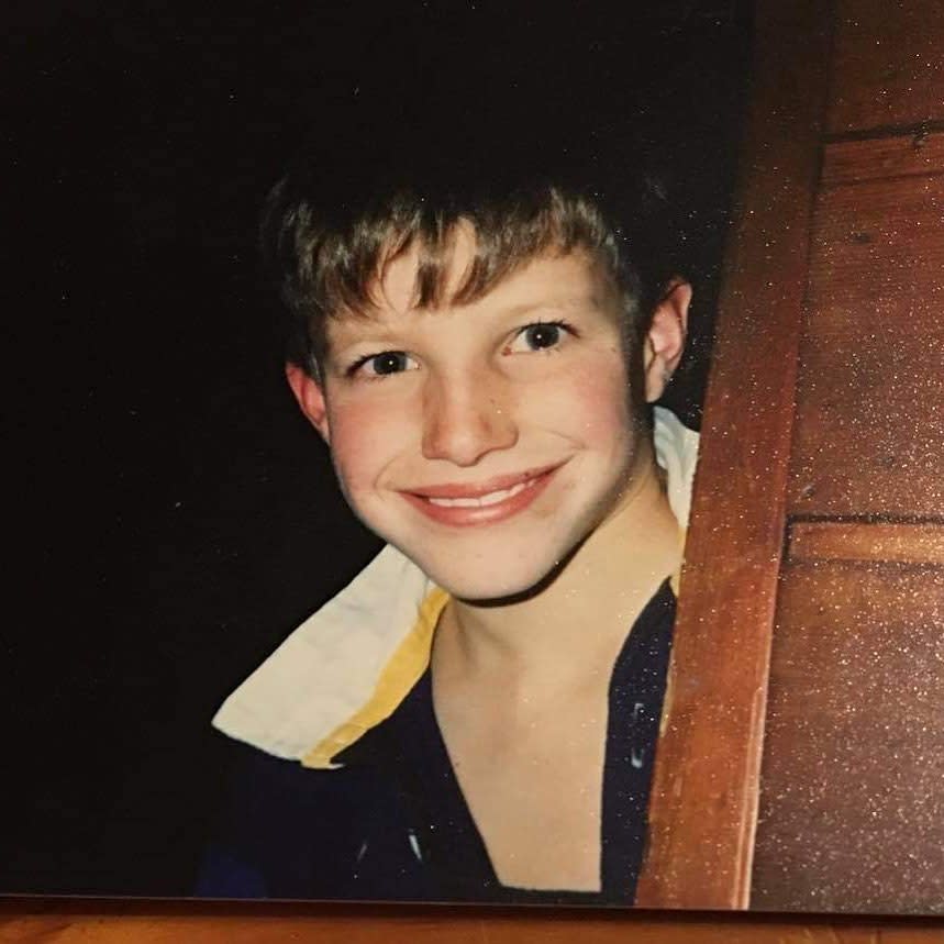 Luke Jacobz throwback photo.